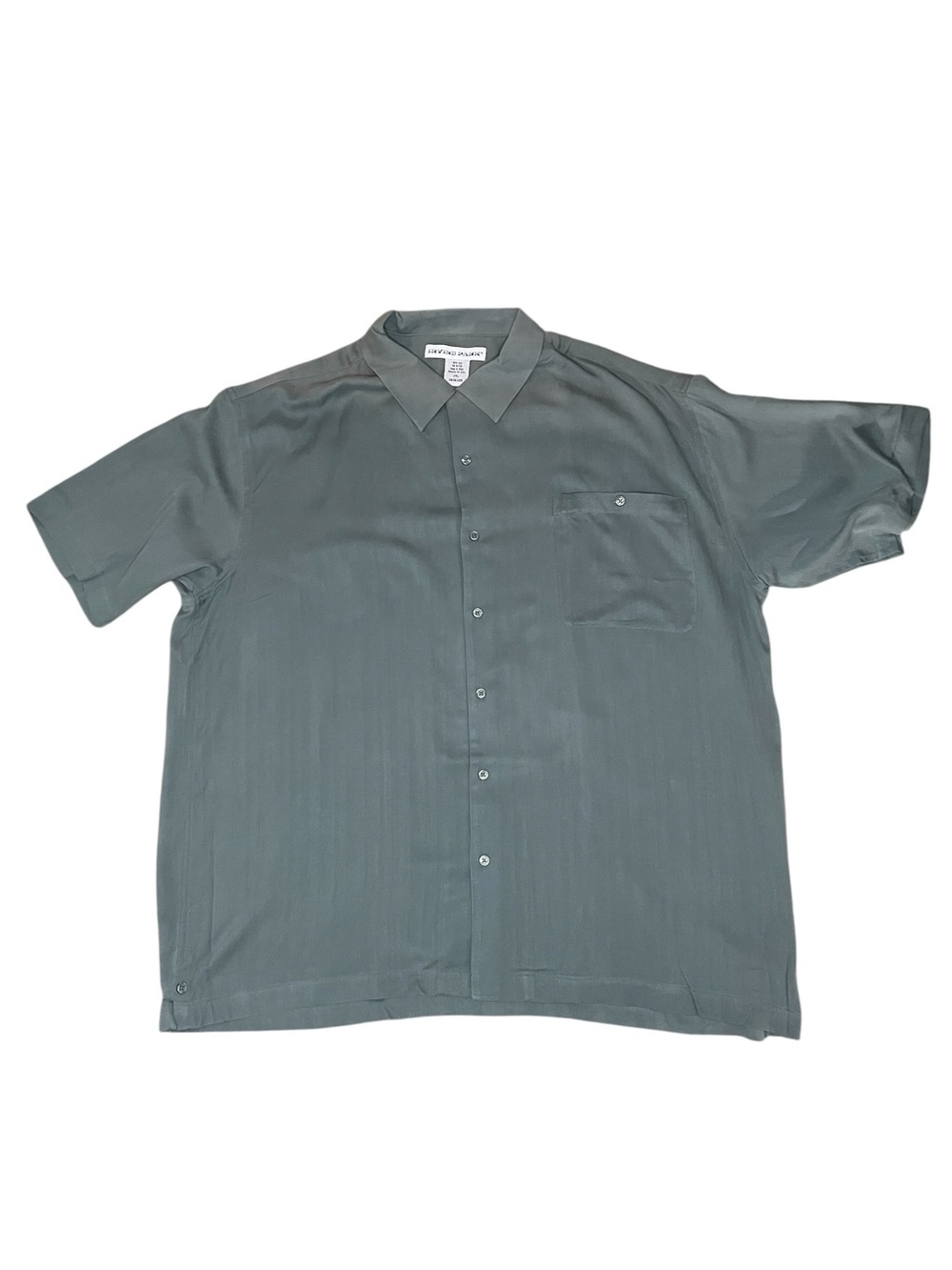 Irvine Park Moss Green Silk Shirt-Men’s 2XL